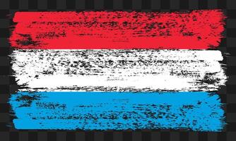 Luxembourg flag in grunge style vector