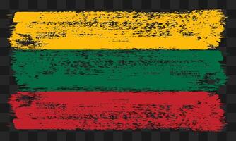 Lithuania flag in grunge style vector