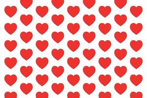 Red hearts pattern background vector