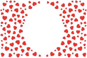white canvas frame with hearts vector