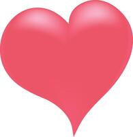 The heart illustration It features a glossy red surface. vector