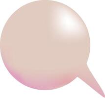 Glossy, pearlescent speech bubbles with soft pink highlights. vector