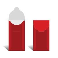 Size 6x12 in, Envelope Template, With 3D Box, file vector
