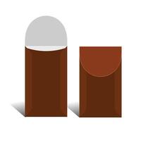 Envelope template, 3D Box, Size 6x9.5 in, file vector