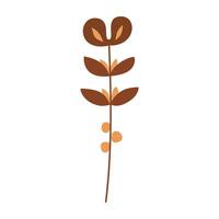 leaves colored. In pastel colors, vector