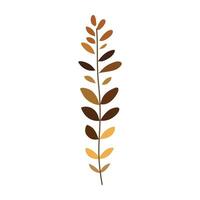 Abstract cute leaves brown. In pastel colors, vector