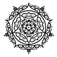A black and white mandal design on a white background vector