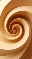 A warm spiral animation in beige and golden tones follows the golden ratio, with open space around the edges for balance. video