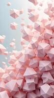 Rotating diamond shapes in soft pastel tones gradually converge toward the center, forming a frame for text placement. video