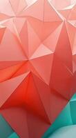 Moving triangular patterns in soft coral and teal shades, forming a rhythmic flow with a minimalist vibe. video