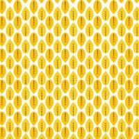 A pattern with yellow leaves on a White background vector