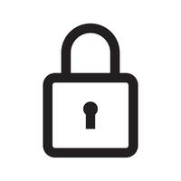 Classy padlock icon with a contemporary look vector
