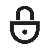 Modern padlock icon with minimalist design vector