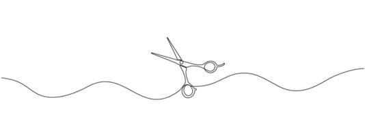 Minimalistic and modern unilinear drawer for hair. editable outline , simple linear style for web banners for hair salons and hair salons. vector