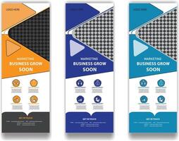 Roll up banner design vector