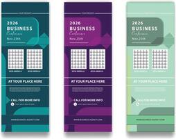 Roll up business template layout vector
