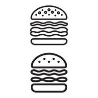 Burger icon set, Cheese Burger set. vector