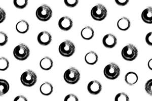 Seamless dotted pattern drawn with a bristle brush. Abstract background with handmade grunge elements. vector
