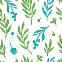 Abstract brush leaf texture seamless pattern. Hand drawn modern brush texture olive leaf abstract seamless pattern background. Floral art, summer olive background. vector