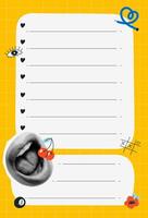 Checklist template with halftone collage elements. Daily task planner.To do list for a diary and notepad. Poster and stories for for social media. stock illustration vector
