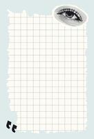 Checklist template with halftone collage elements. Daily task planner. Poster and stories for social media. stock illustration vector