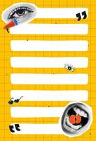 Checklist template with halftone collage elements. Daily task planner. Poster and stories for social media. stock illustration vector