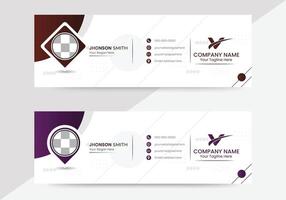 Professional business email signature design template with a modern and corporate look vector