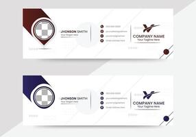 Professional business email signature design template with a modern and corporate template vector