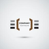 Simple abstract logo design template vector