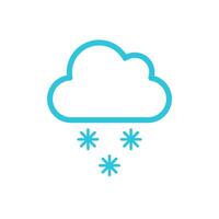 Snowing Conditions icon. Isolated on white background. Blue icon set. vector