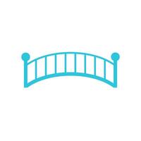 Path Through the Bridge Icon. Isolated on white background. Blue icon set. vector