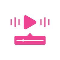 Media player controls icon vector