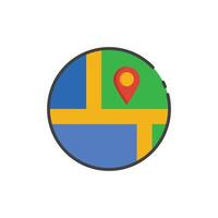 Circle Location point icon vector