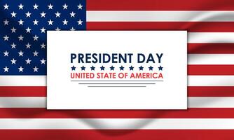 Presidents Day Concept with the US National Flag. vector