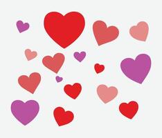 Collection of Love icon in different size vector