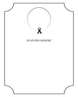 Funeral empty card. Empty card. Digital Funeral black ribbon in the centre vector