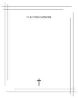 Funeral empty card. Empty card. Digital Funeral invitation with black church cross vector