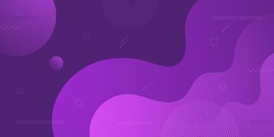 Abstract minimal purple wave background. Dynamic shapes color background. Trendy background for banner. vector