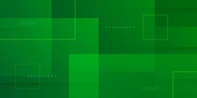 Abstract square papercut overlap shadow green background. Simple design with line. vector