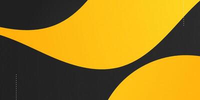 Abstract wave background with yellow and dark gray color design. Curve pattern design with simple style. vector