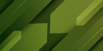 Abstract green color overlap papercut 3D background design. Trendy background style. vector