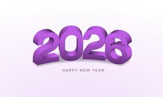 Happy new year 2020 purple text on a white background vector