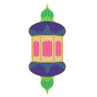 Ramadan lantern illustration with intricate, colorful ornaments creating a cheerful vibe vector