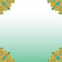 Elegant Ramadan with beautiful border ornaments in each corner, perfect for festive designs. vector