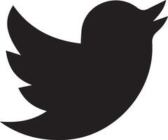 Twitter icons concept silhouette vector