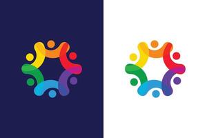 Colorful and Inclusive Logo Representing Unity, Diversity, and Community Support vector