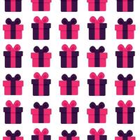 Gift box pattern. Valentine's day. illustration in flat style. vector