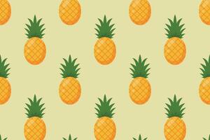 Pineapple pattern. illustration in flat style. vector