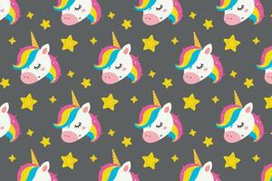 Unicorn pattern. illustration in flat style. vector