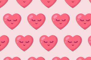 Cute heart. Happy Valentine's day. pattern in flat style. vector